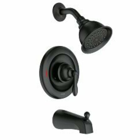 MOEN Caldwell Tub and Shower Trim with Valve in Matte Black 82496EPBL
